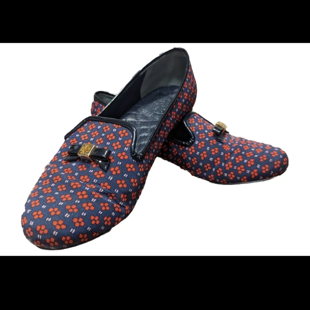 Tory Burch Baily Slip On Flats Floral Pattern 5M